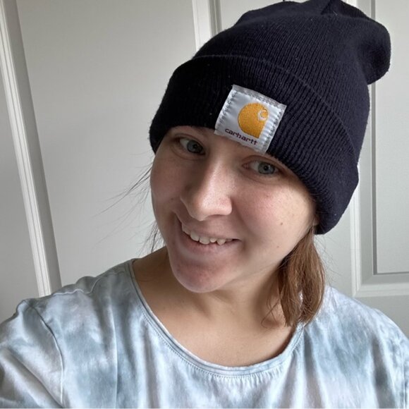 Carhartt | Navy Blue Foldover Beanie Hat | Size Adult - Picture 7 of 7